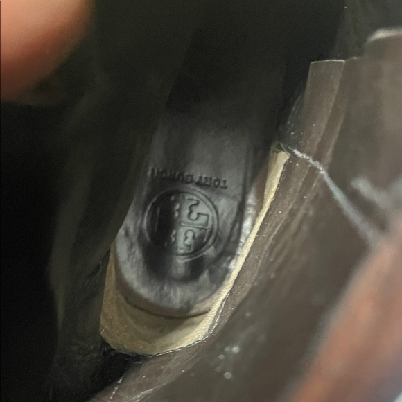 Tory Burch Dark Brown Leather Moto Boots - Picture 14 of 15